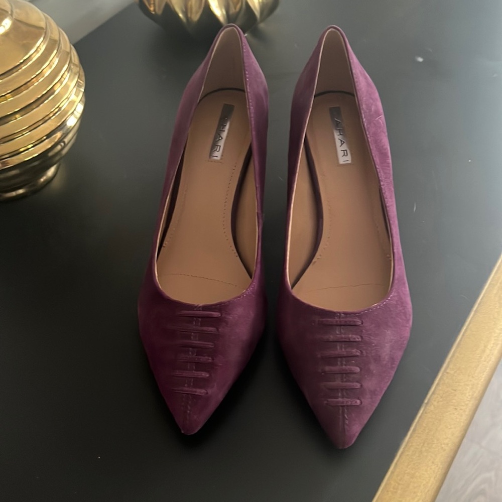Tahari Purple Suede Low Heel